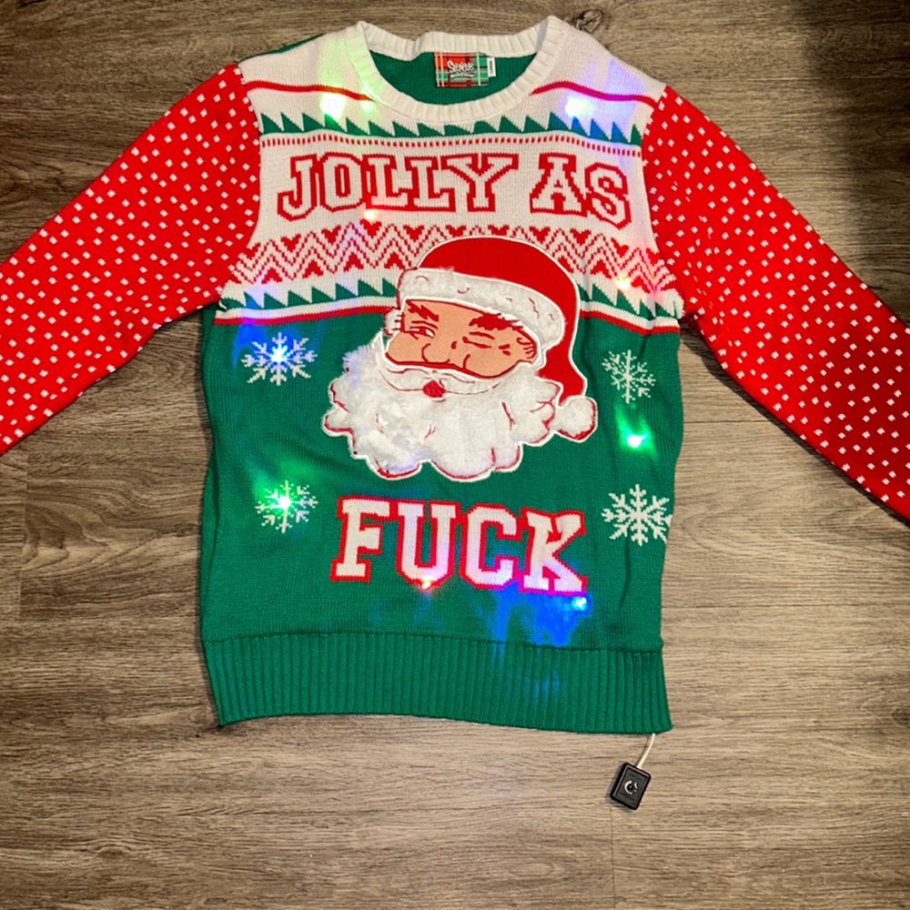 Light-Up Jolly As F*** Ugly Christmas Sweater